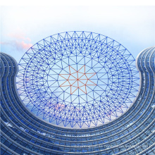 Domo geodésico de precio de vidrio laminado para marco espacial estructura de acero techo